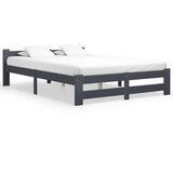 The Living Store Posteljni okvir temno siv iz trdne borovine 160x200 cm - Posteljni Okvir, (21531341) | Shoptok.si