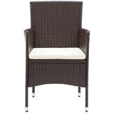  7-dijelni vrtni blagovaonski set s jastucima smeđi | shoptok.hr