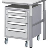 RAU Pomični predalnik, VxŠxG 690 x 490 x 600 mm, predali 1 x 90, 2 x 120, 1 x 150 mm | Shoptok.si