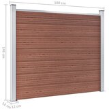 PANEL za ogradu WPC 180 x 146 cm smeđi | shoptok.hr