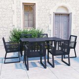  7-dijelni vrtni blagovaonski set od PVC ratana crni | shoptok.hr