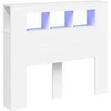 Maison Chic led posteljno vzglavje - vzglavna omarica - nočna omarica belo 120x18,5x103,5 cm inženirski les, (21711645) Cene