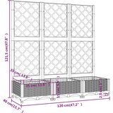  Vrtna žardinjera s rešetkom bijela 120x40x121,5 cm PP | shoptok.hr