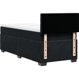 vidaXL Box spring postelja z vzmetnico črn 90x190 cm žamet | Shoptok.si