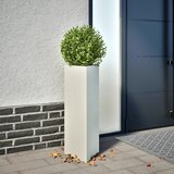  Vrtne sadilice 2 kom bijele trokutaste 30x26x75 cm čelične | shoptok.hr