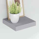  Plutajuće zidne police 2 kom sive 23 x 23,5 x 3,8 cm MDF | shoptok.hr