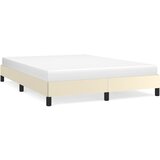 vidaXL Posteljni okvir krem 140x200 cm umetno usnje, (20902831) | Shoptok.si