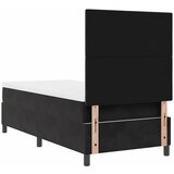  s opruga kutije s uzglavljem Crna 90 x 190 cm Baršun | shoptok.hr