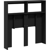 Ormarić za uzglavlje s LED svjetlima crni 100 x 17 x 102 cm | Eponuda.ba