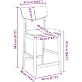  Trpezarijske stolice 2 pcs Bijelo 48 x 49 x 95 cm - Bijela i smeđa | shoptok.hr