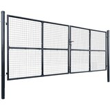  Vrtna vrata od mrežastog čelika 400x150 cm siva | shoptok.hr
