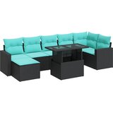  8-dijelni set vrtnih sofa od poliratana s jastucima crni bagrem | shoptok.hr