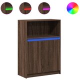 Maison Chic Komoda - Predalnik z LED rjavi hrast 72x34x100 cm inženirski les, (21720185) | Shoptok.si