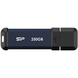 SiliconPower 250GB USB Flash Drive, USB3.2 Gen.2, Marvel Xtreme M80, Read up to 600 MB/s, Write up to 500MB/s, Blue SP250GBUF3S60VPB cene
