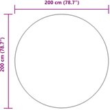  Čupavi tepih s visokim vlaknima NAVARRA tamnosiva 200x200 cm | shoptok.hr