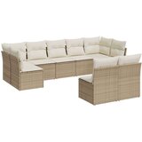  9-dijelni set vrtnih sofa s jastucima bež od poliratana | shoptok.hr