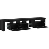 TV ormar 2 pcs Crni hrast 200 x 36,5 x 40 cm Konstruirano drvo | shoptok.hr