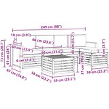  Set vanjskih sofa 6 kom. Prirodna i svjetlosiva | shoptok.hr