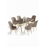 Hanah home Trpezarijski set, 7 dijelova, bež Slike