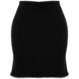Trendyol Black Fitted Shiny Stone Skirt Cene