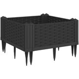  Vrtna sadilica s klinovima crna 42 5 x 42 5 x 28 5 cm PP | shoptok.hr