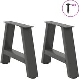  Noge za klub stolić A-oblika 2 kom antracit 50 x (30-31) cm čelik | shoptok.hr