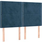  Box spring postelja z vzmetnico temno modra 140x190cm žamet, (20896754) | Shoptok.si