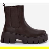 Boto Women's ankle boots Fivienne warm eco leather dark brown | shoptok.hr