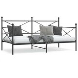vidaXL Dnevni krevet bez madraca crni 100x190 cm čelik Cijene