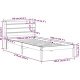  Okvir kreveta bez madraca 100x200 cm konstruirano drvo | shoptok.hr