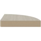 vidaXL Kotne stenske police 4 kosi hrast in bele 35x35x3,8 cm MDF | Shoptok.si