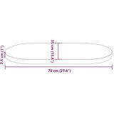  Ploča stola 70x35x2,5 cm Masivno drvo Bor Ovalni | shoptok.hr