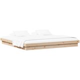  Krevetna konstrukcija Prirodna 200 x 200 cm Čvrsto borovo drvo | shoptok.hr