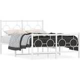 vidaXL Metalni okvir kreveta uzglavlje i podnožje bijeli 120x200 cm | shoptok.hr