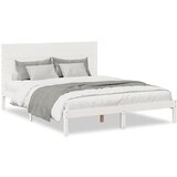Maison Chic Daljši Posteljni okvir - Dvoposteljna postelja - Zakonska postelja brez vzmetnice bel 140x210 cm trden les, (21696814) Cene