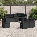 vidaXL 8-dijelni set vrtnih sofa od poliratana s jastucima crni | shoptok.hr