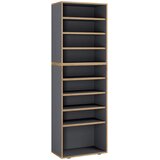 MID.YOU REGAL ZA ČEVLJE antracit, medeni hrast | Shoptok.si