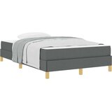  Postelja z vzmetnico Temno siva in rjava 120 x 190 cm | Shoptok.si