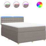 Maison Chic Box spring postelja - Vzmetna postelja z vzmetnico taupe 140x190 cm blago SL5686, (21886849) | Shoptok.si