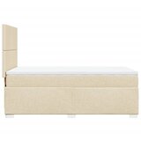  Krevet s oprugama i madracem krem 100 x 200 cm od tkanine | shoptok.hr