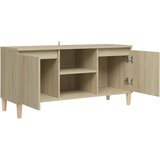 TV ormarić s nogama od masivnog drva boja hrasta 103,5x35x50 cm | shoptok.hr