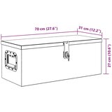  Kutija za pohranu crna 70 x 31 x 27 cm aluminijska | shoptok.hr