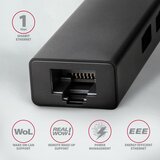 Axagon HMC-GL3A USB-C-Hub 3x USB-A Gbit-LAN schwarz USB 3.2 Gen 1 (3.1 Gen 1) Type-C 5000 Mbit /s Black Cijene