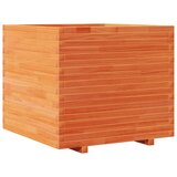 Furnova Vrtno cvetlično korito voščeno rjavo 80x80x72 cm trdna borovina, (21921544) | Shoptok.si