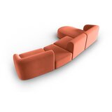 Milo Casa Rožnata žametna kotna sedežna garnitura (levi kot/z ležalnikom) Paolo – | Shoptok.si