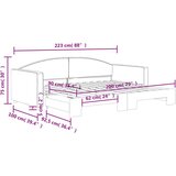 vidaXL Dnevni krevet na razvlačenje svjetlosivi 90 x 200 cm od tkanine | shoptok.hr