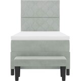  Krevet s opruga kutije Svjetlosiva 200 x 100 cm Baršun | shoptok.hr