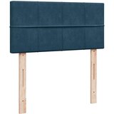 Box spring krevet s madracem tamnoplavi 90x200 cm baršunasti | shoptok.hr