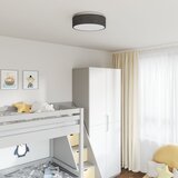 vidaXL Črna Kovina Ø38 x 13.5 cm Stropna svetilka Okrogla Moderna Cene