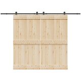 vidaXL Pribor za klizna vrata 152,5 cm čelični crni | shoptok.hr